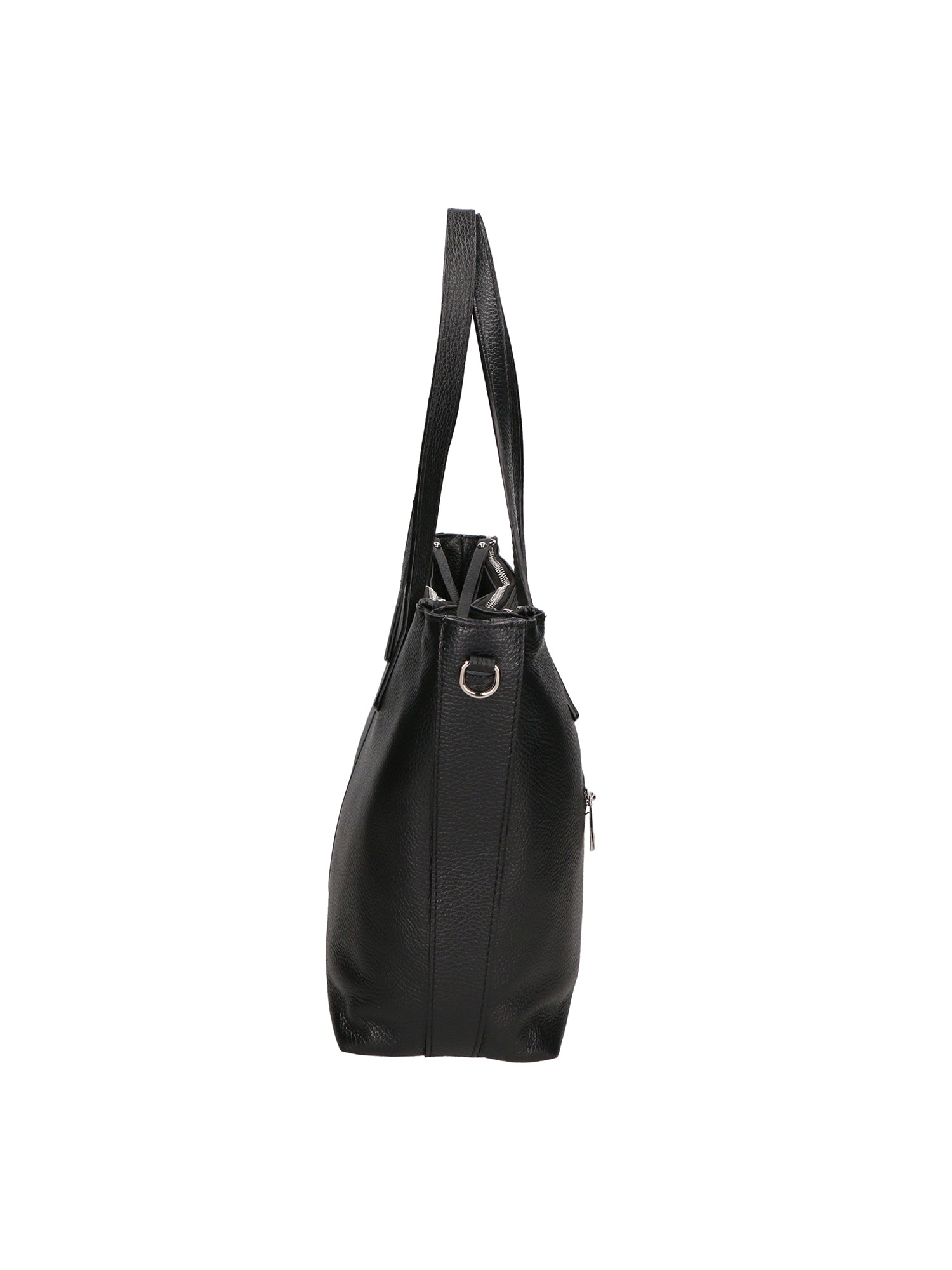 Gea Borsa a spalla da donna Vera pelle 05935-D28 NERO BLACK Chiara Ferretti