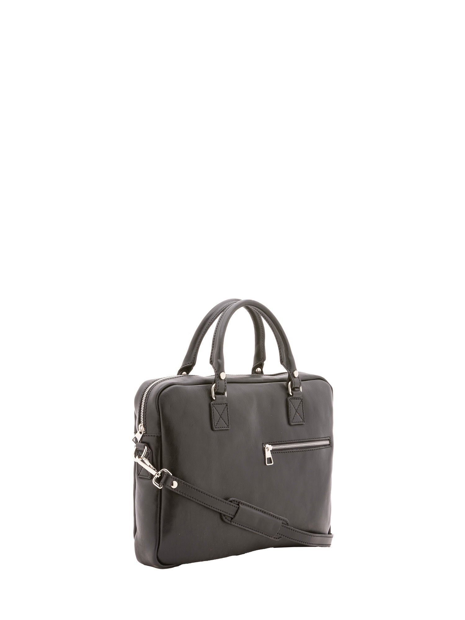 Borsa a mano unisex in vera pelle Made in Italy 4318-NERO Alessia Firenze