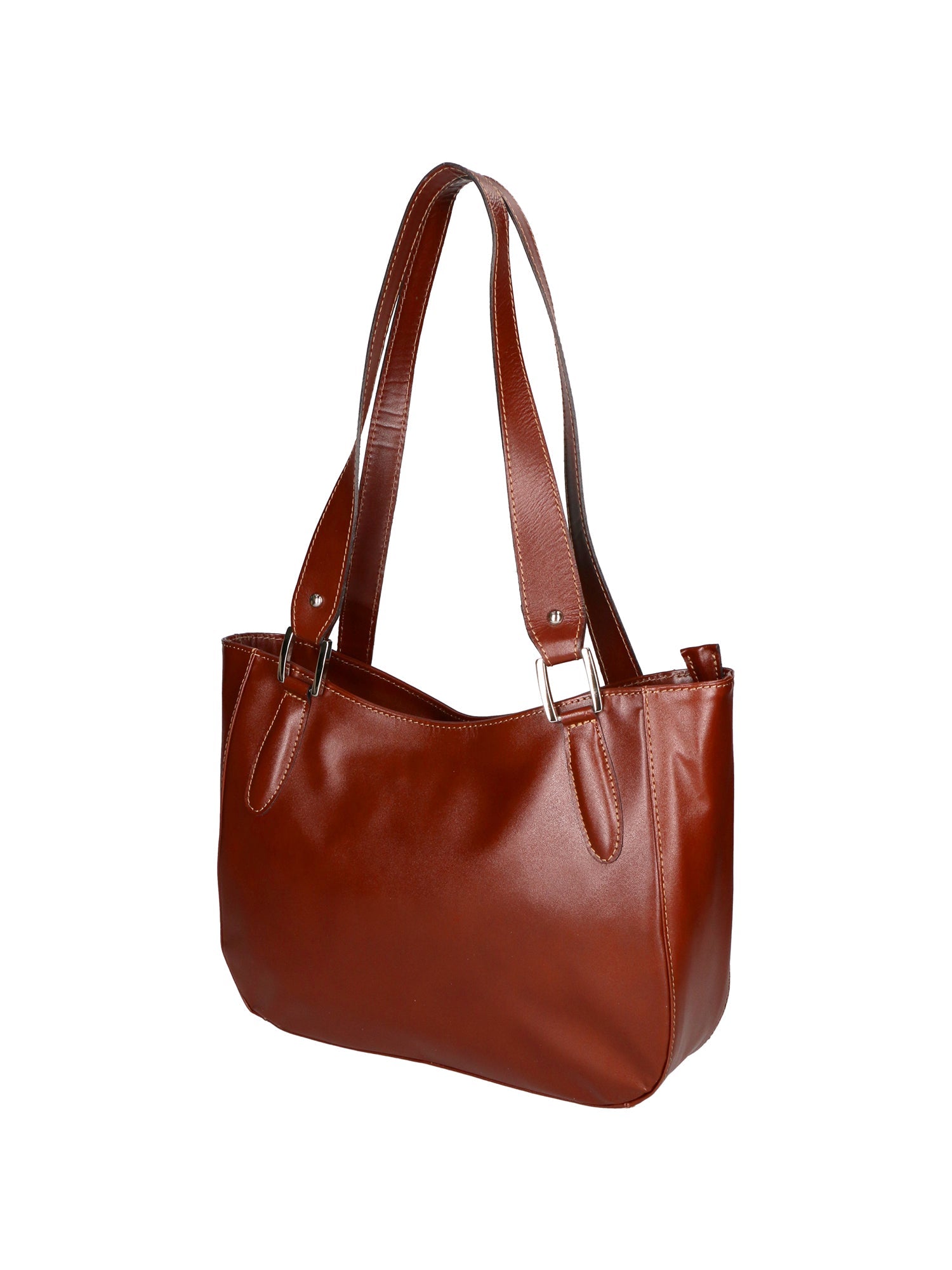 Eva Borsa a spalla da donna Vera pelle 9024-MARRONE BROWN Chiara Ferretti