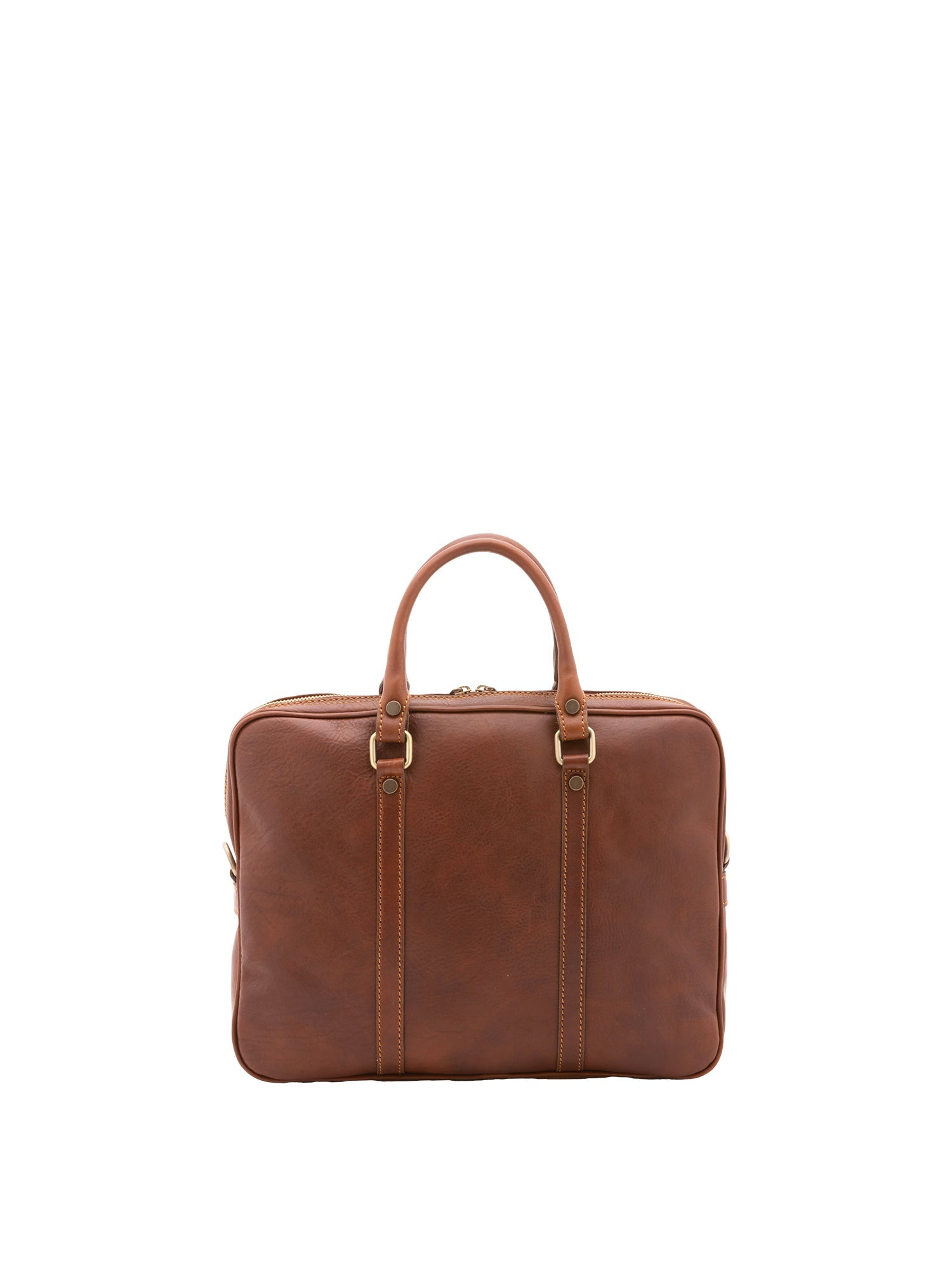 Borsa a mano unisex in vera pelle Made in Italy 4540-MARRONE Alessia Firenze