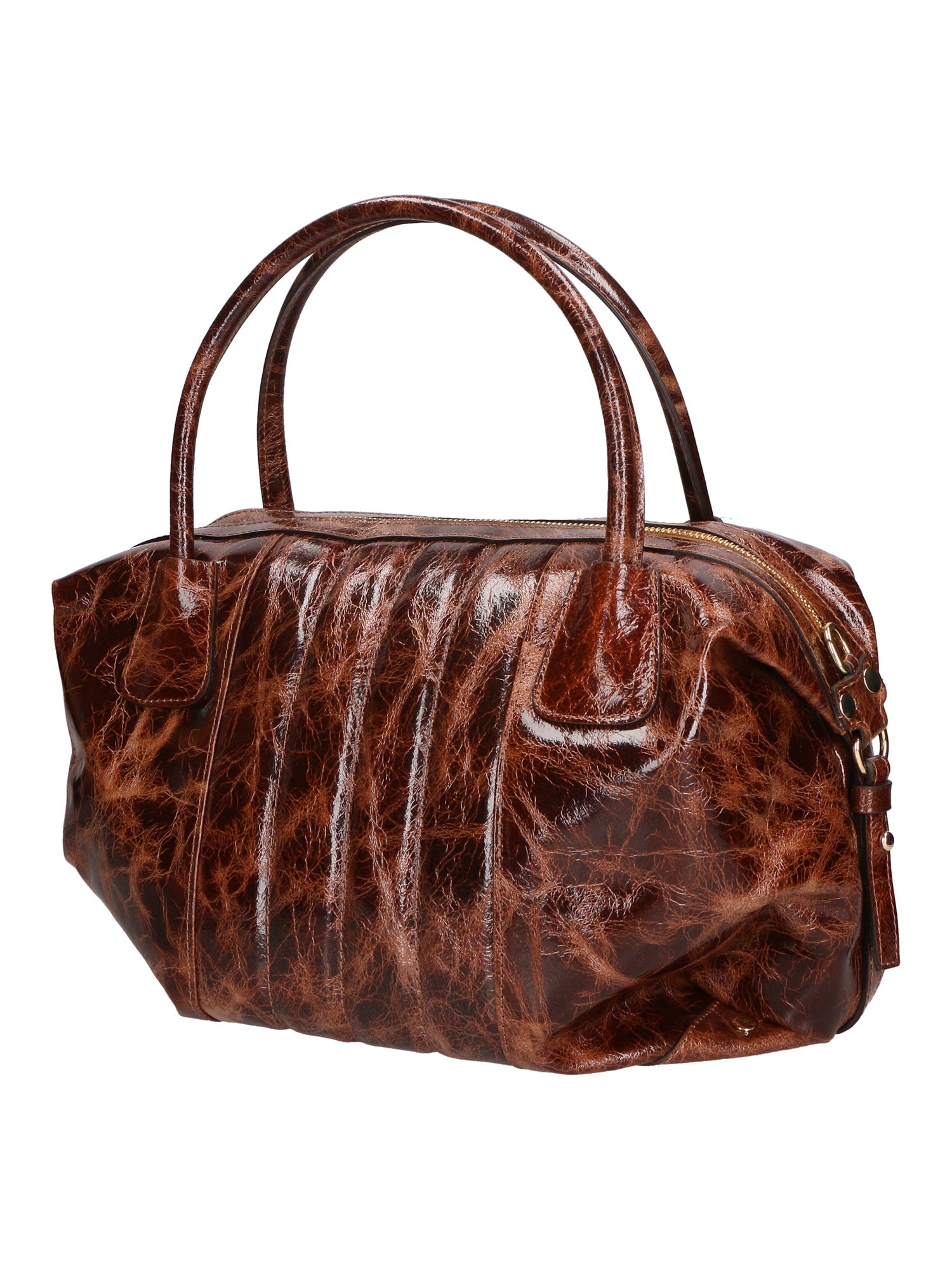 Wilma Damen-Schultertasche aus echtem Leder, hergestellt in Italien, 34 x 23 x 13 cm