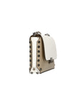 Vera pelle 8641-FANGO+BIANCO Borsa a tracolla da donna Evanthe Pro Chiara Ferretti