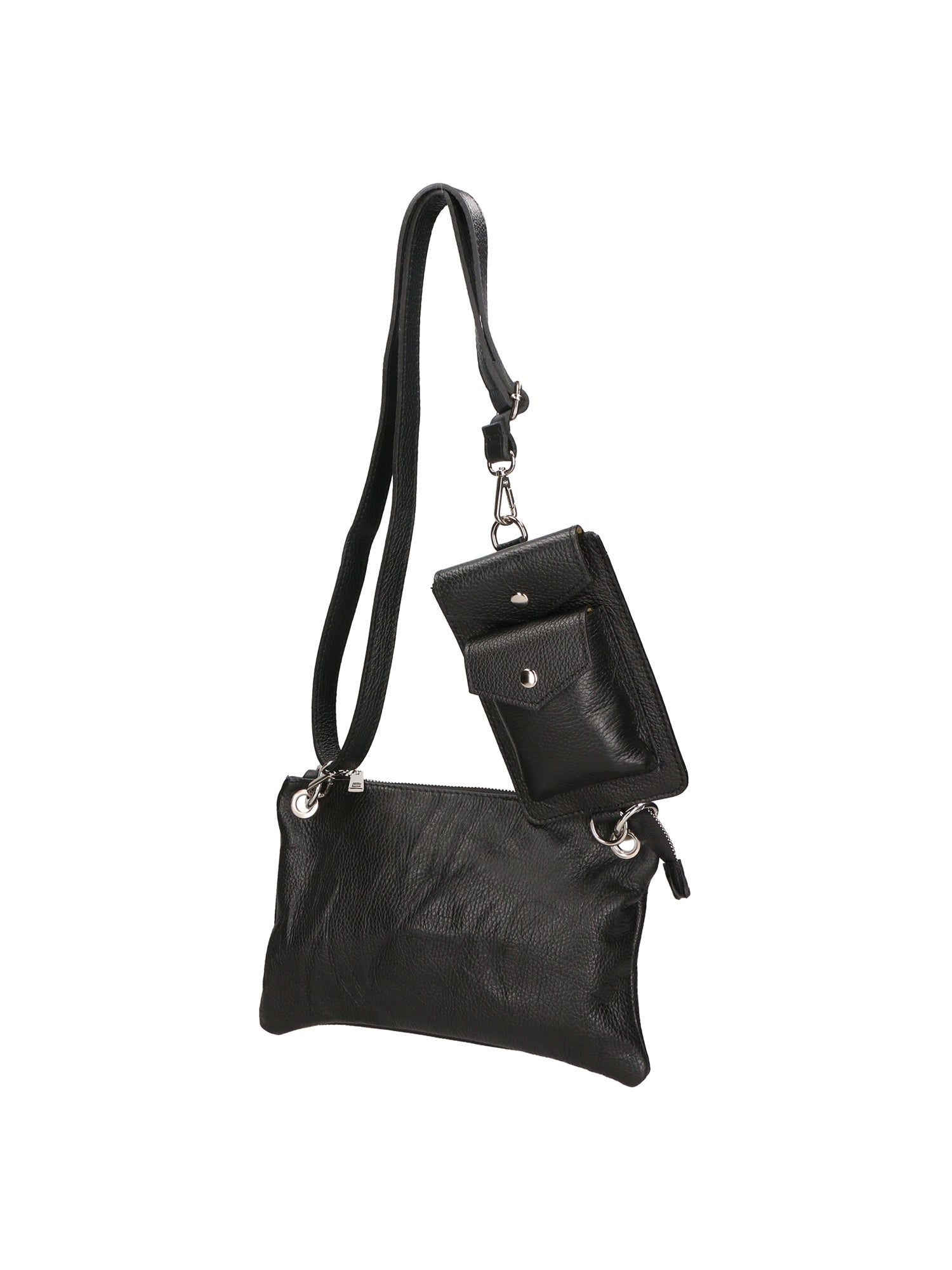 Ifigenia Borsa a tracolla da donna Vera pelle 05932-D28 NERO BLACK Chiara Ferretti