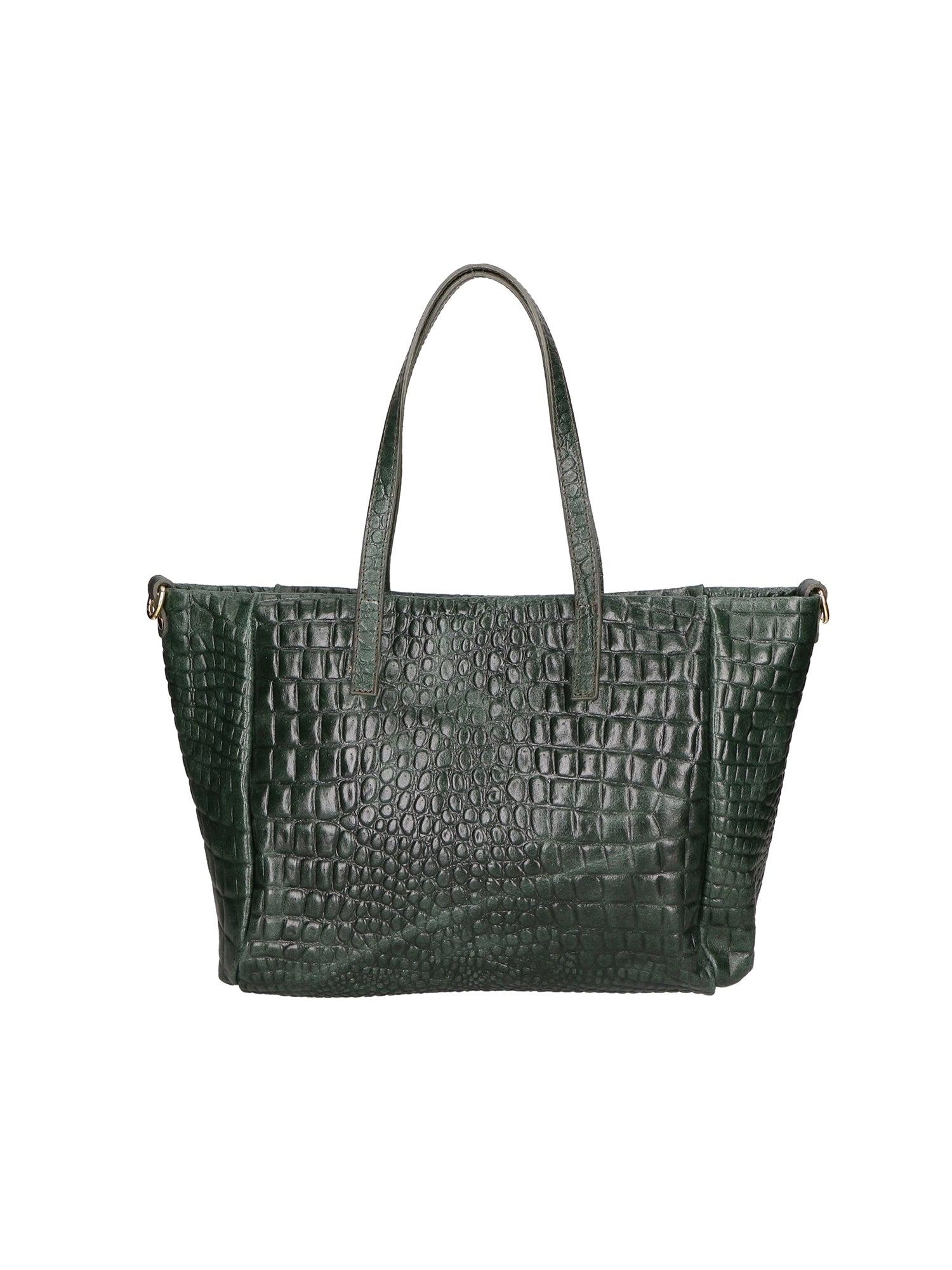 Lorella Borsa a spalla da donna Vera pelle croco 06499-017 VERDE BOTTIGLIA Chiara Ferretti