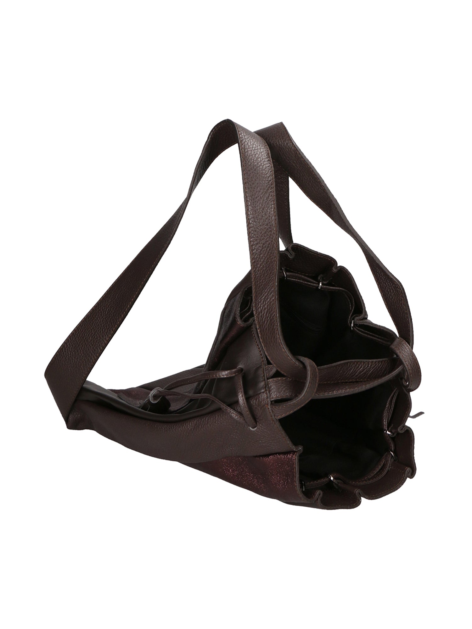 Oceania Borsa a spalla da donna Vera pelle 580041-T.MORO DARK BROWN Chiara Ferretti