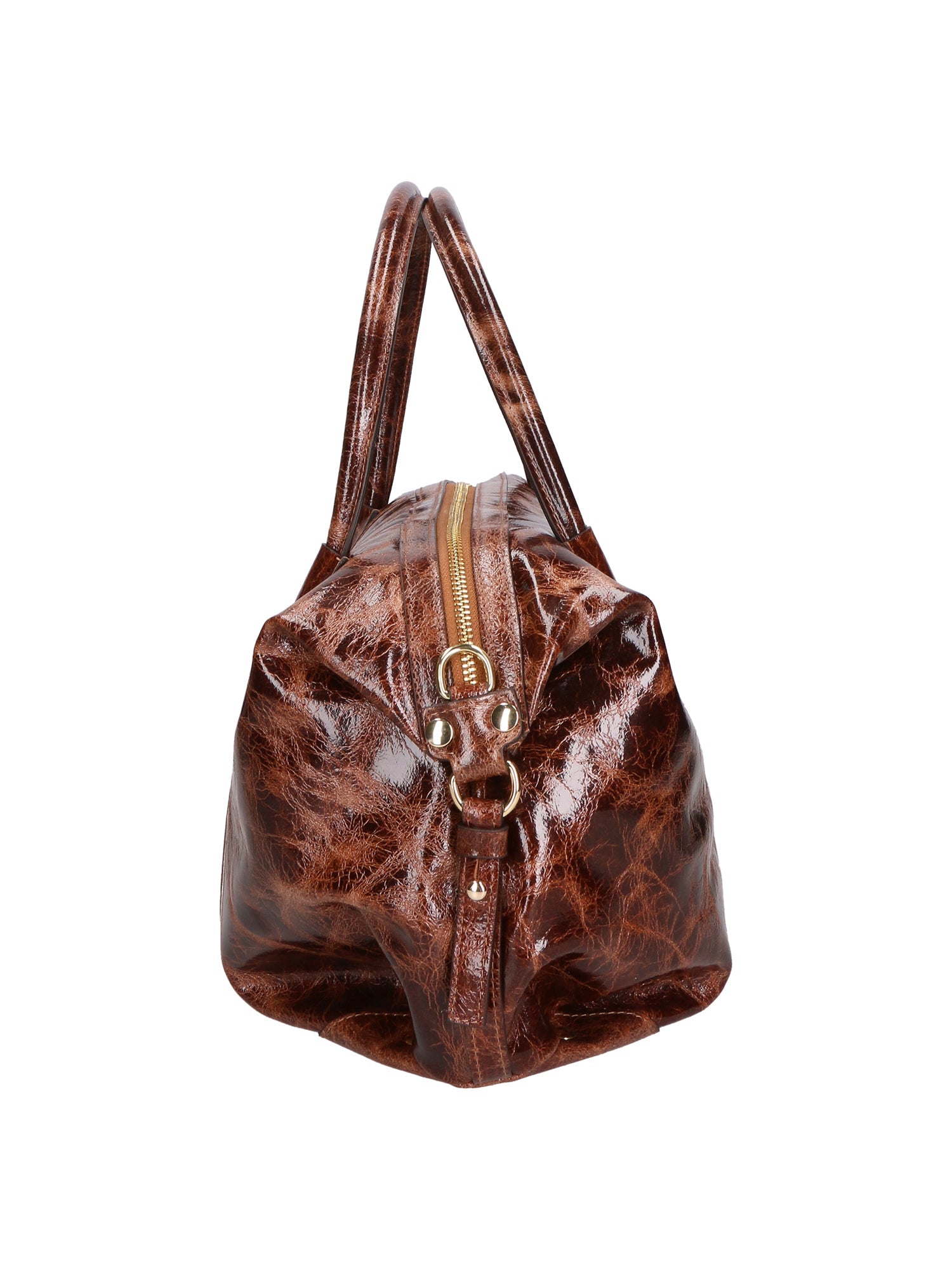 Wilma Damen-Schultertasche aus echtem Leder, hergestellt in Italien, 34 x 23 x 13 cm