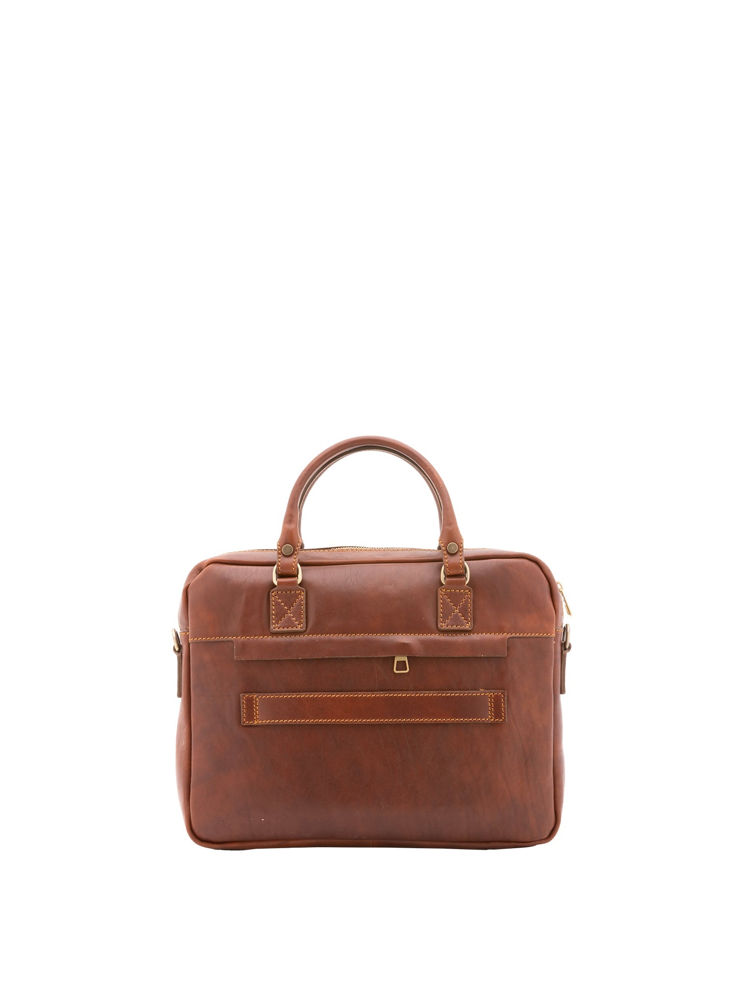 Borsa a mano unisex in vera pelle Made in Italy 4318-MARRONE Alessia Firenze