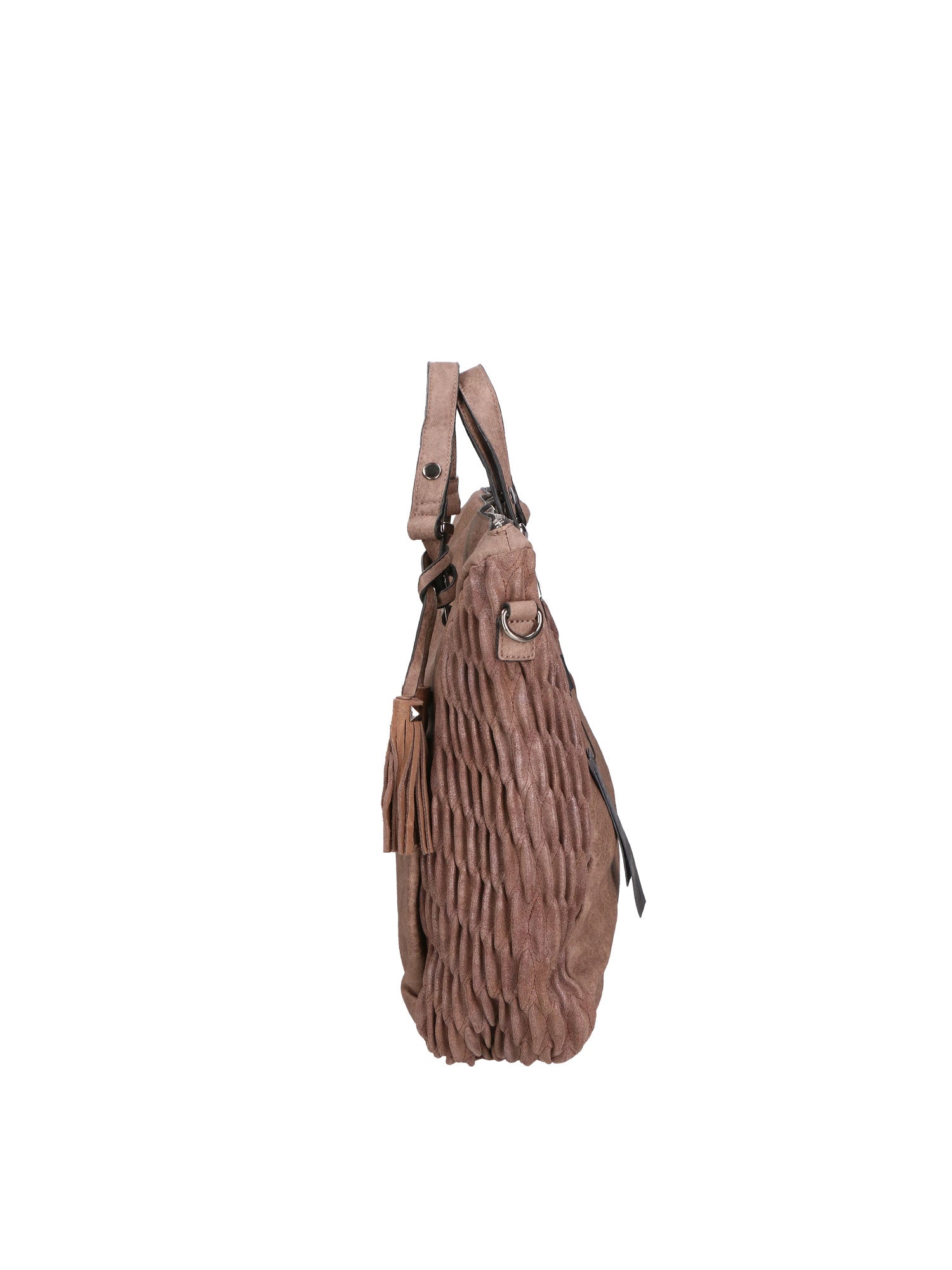 Zaffira Borsa a spalla da donna Misto nylon e pelle LK0264-FANGO Chiara Ferretti