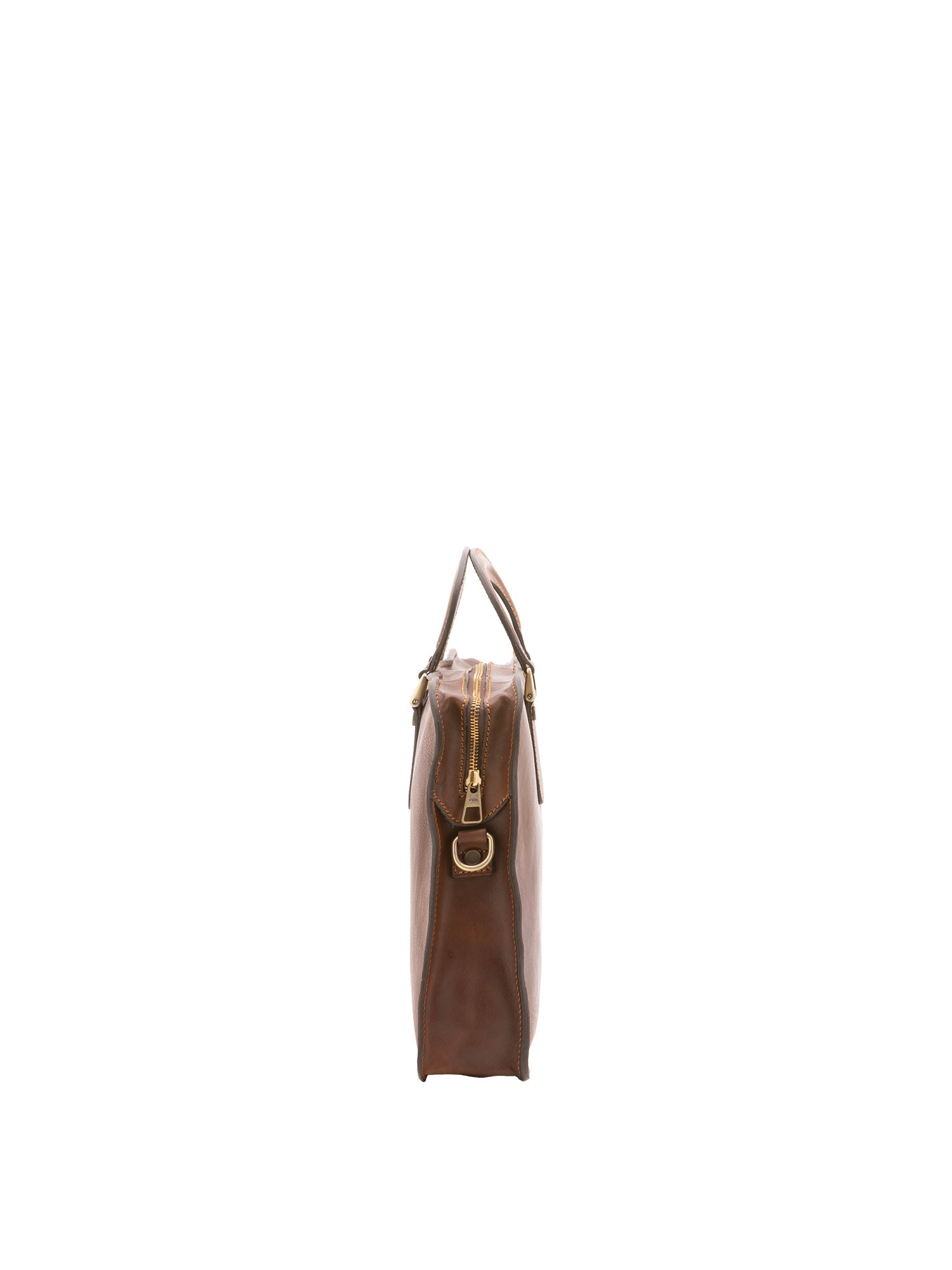 Borsa a mano unisex in vera pelle Made in Italy 4410-TESTA DI MORO Alessia Firenze