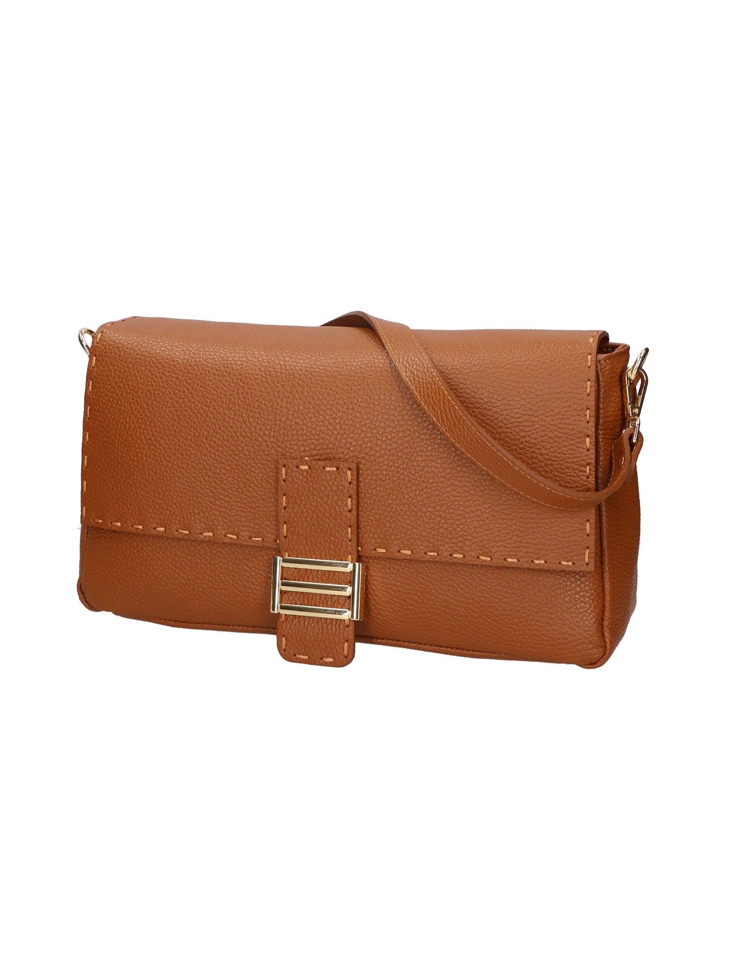 Walda Damen-Schultertasche aus echtem Leder, hergestellt in Italien, 34 x 17,5 x 10 cm