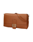 Walda Damen-Schultertasche aus echtem Leder, hergestellt in Italien, 34 x 17,5 x 10 cm