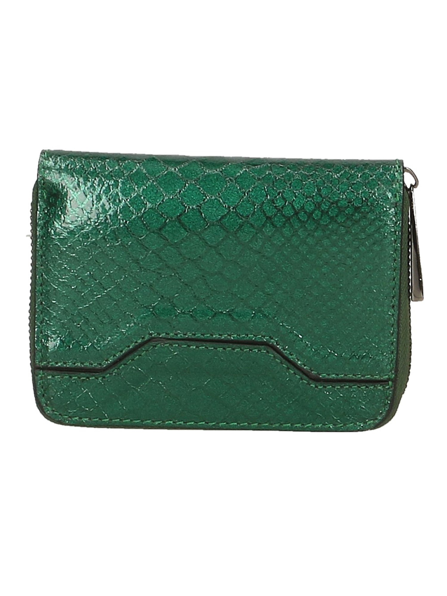 Nohemi Portafoglio donna vera pelle Zip 524072-VERDE GREEN Chiara Ferretti