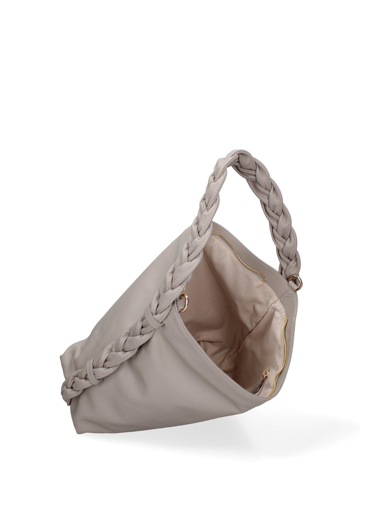 Damen-Schultertasche aus echtem Leder, hergestellt in Italien, 31 x 26 x 12 cm