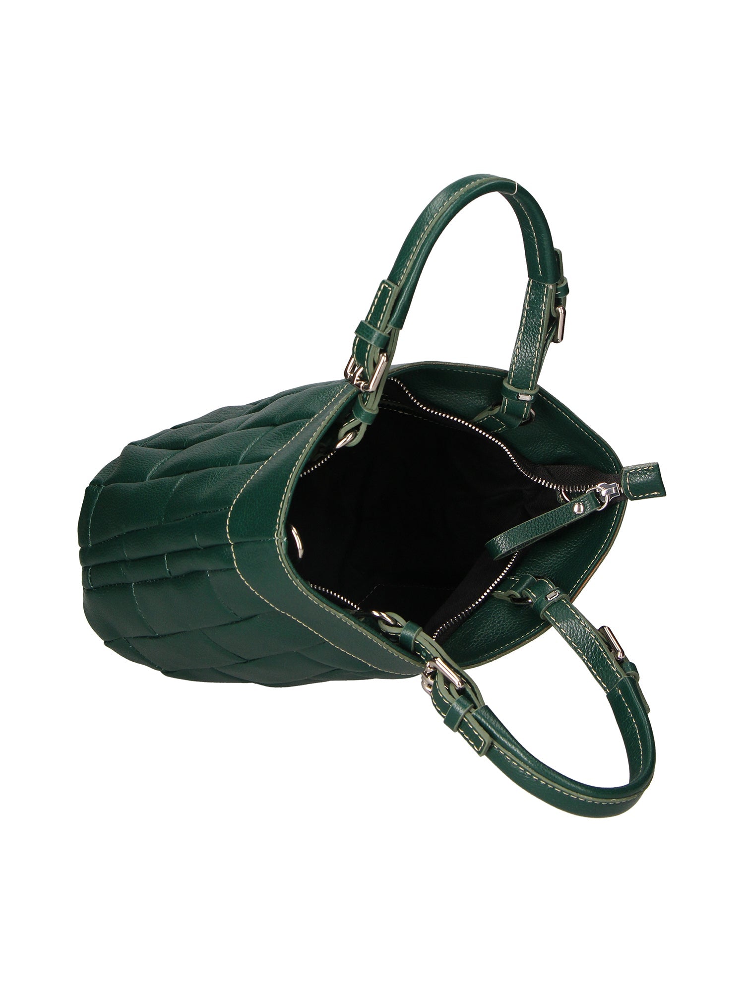 Olimpia Damenhandtasche aus echtem Leder, hergestellt in Italien, 24 x 28 x 14 cm