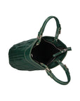 Olimpia Damenhandtasche aus echtem Leder, hergestellt in Italien, 24 x 28 x 14 cm