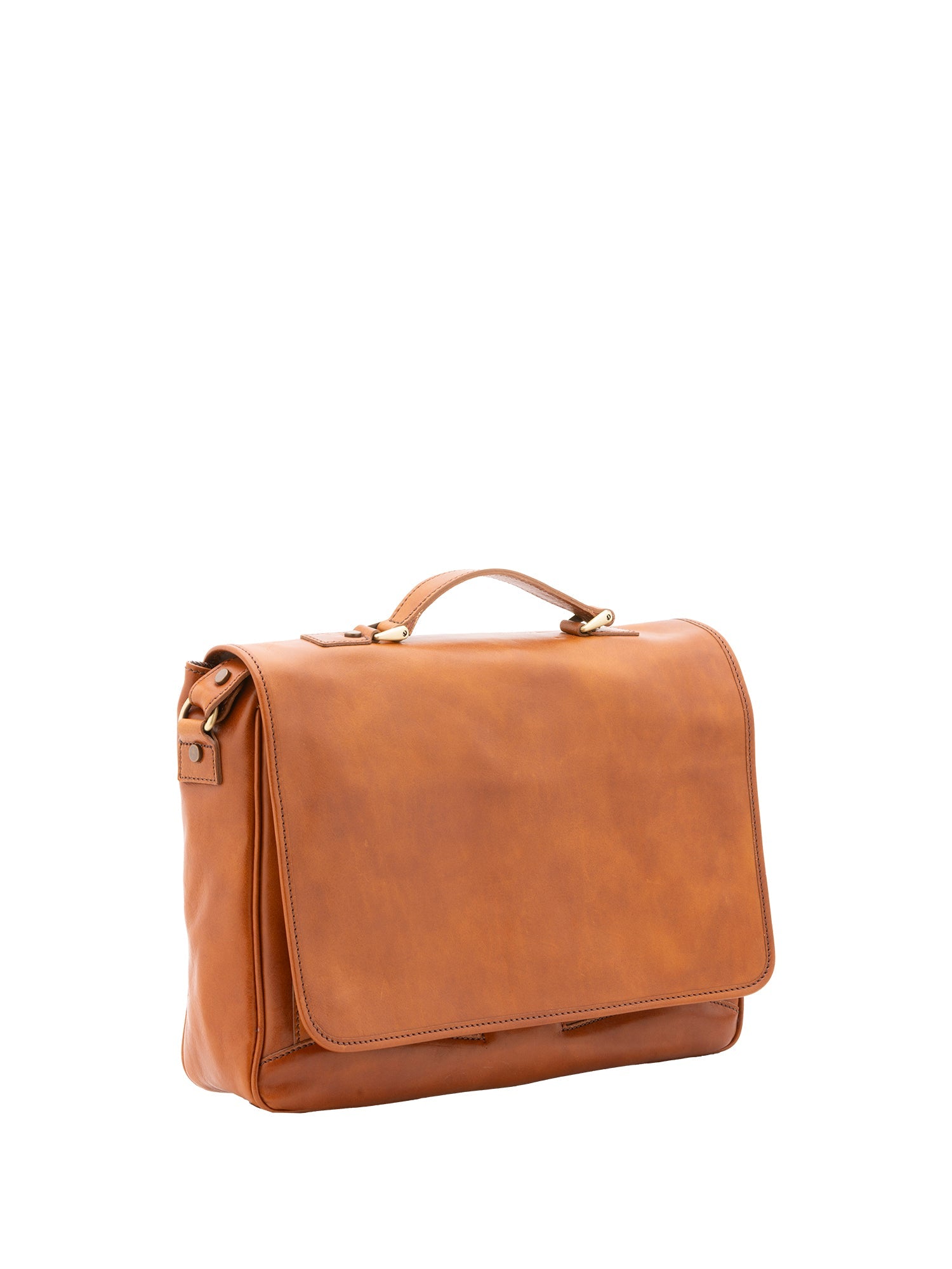 Borsa a mano unisex in vera pelle Made in Italy 4576-MIELE Alessia Firenze