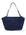 Borsa a Spalla in Vera Pelle Blu Jeans Chiara Ferretti