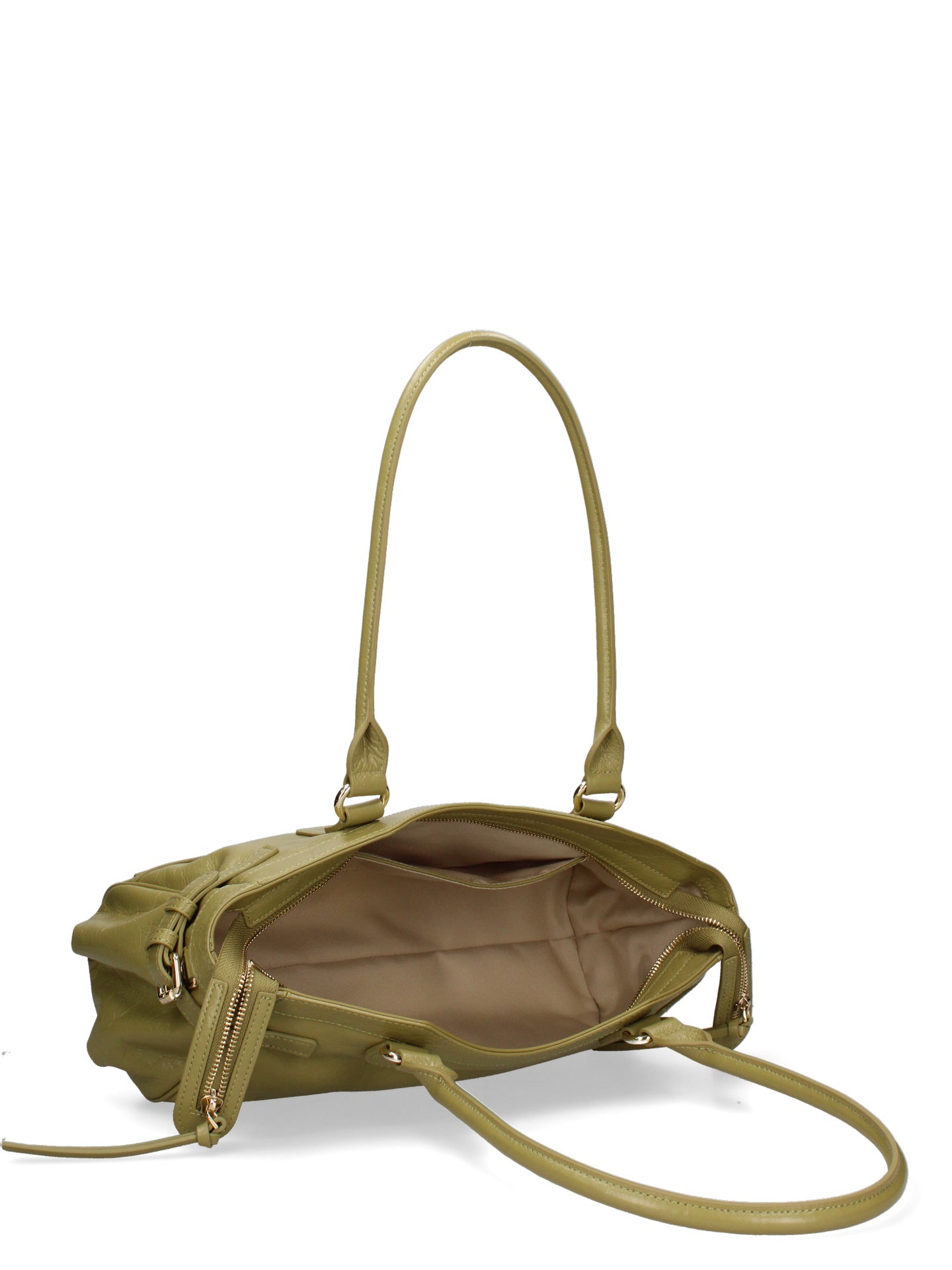 Borsa a Mano in Vera Pelle Verde