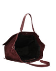 Borsa a Mano in Vera Pelle Bordeaux