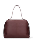 Borsa a Mano in Vera Pelle Bordeaux