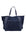 Borsa a Mano in Vera Pelle Blu Jeans Chiara Ferretti