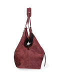 Borsa a Spalla in Vera Pelle Bordeaux