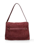 Borsa a Mano in Vera Pelle Bordeaux