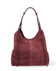 Borsa a Spalla in Vera Pelle Bordeaux