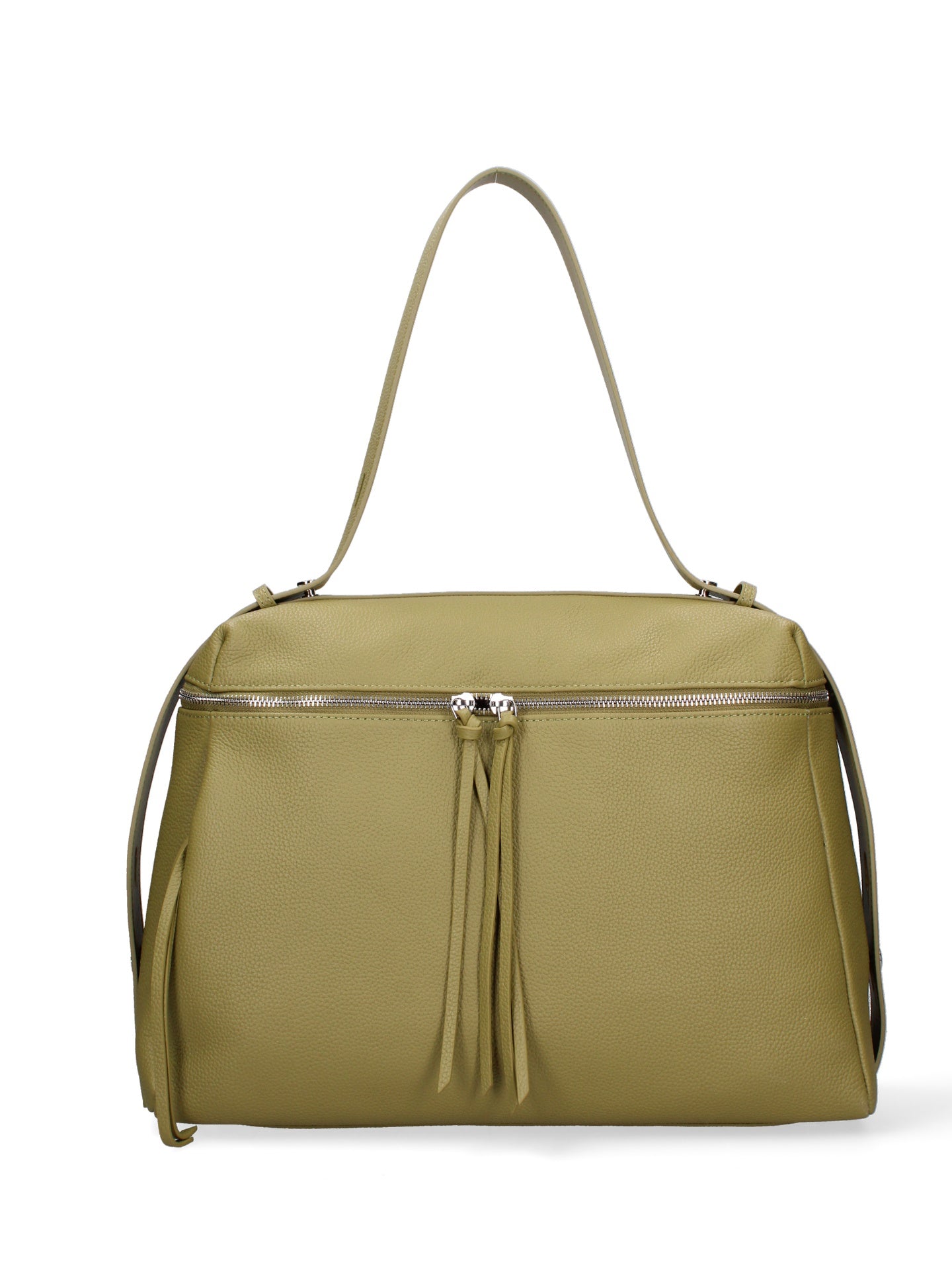 Borsa a Mano in Vera Pelle Verde Chiara Ferretti