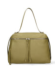 Borsa a Mano in Vera Pelle Verde Chiara Ferretti