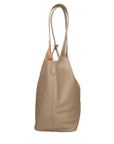 Borsa a Mano in Vera Pelle Cappuccino