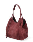 Borsa a Spalla in Vera Pelle Bordeaux
