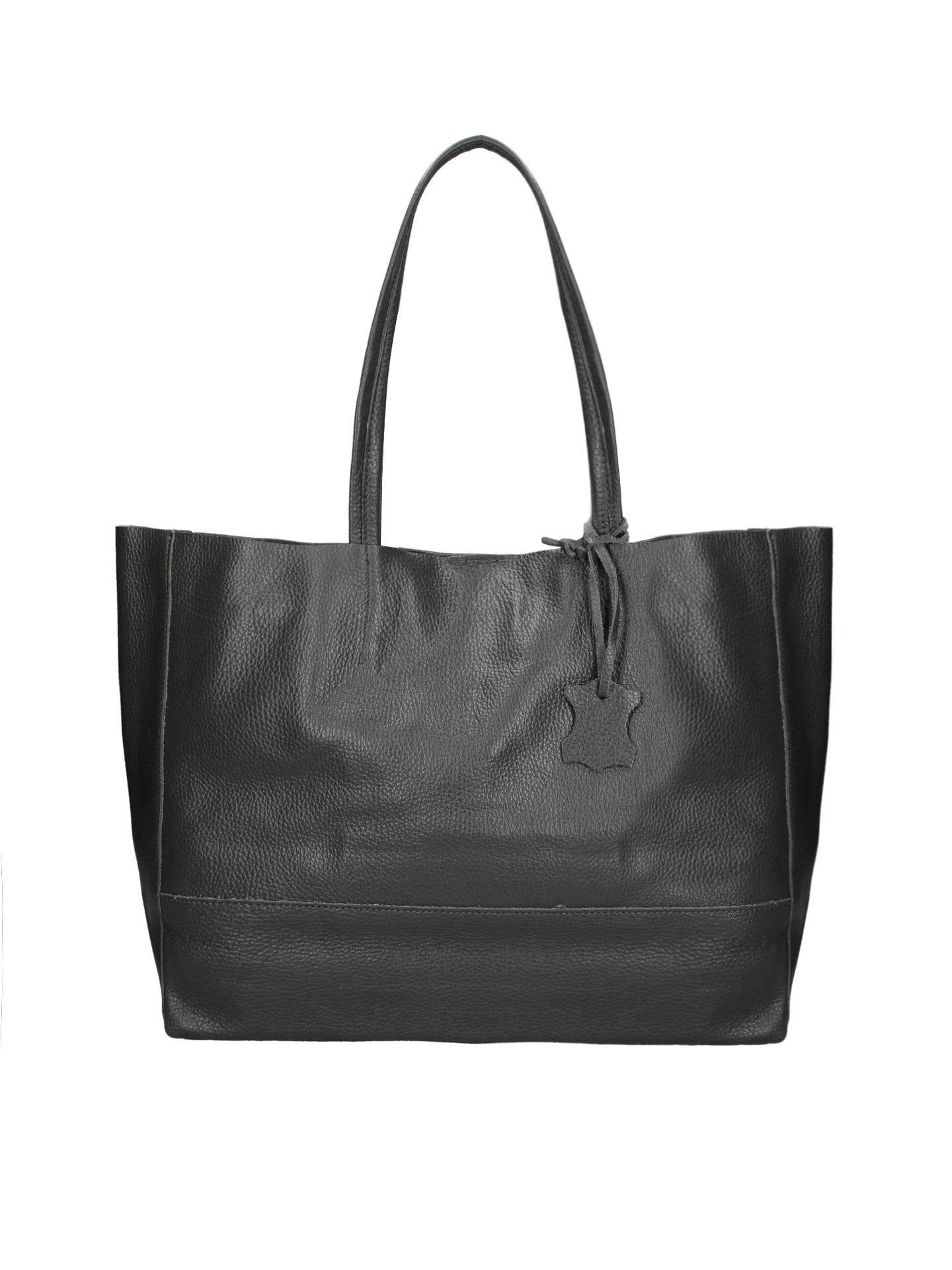 Borsa a Mano in 100% Cow Leather Nero Chiara Ferretti