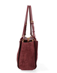 Borsa a Spalla in Vera Pelle Bordeaux