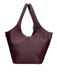 Borsa a Mano in Vera Pelle Bordeaux