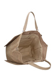Borsa a Mano in Vera Pelle Cappuccino