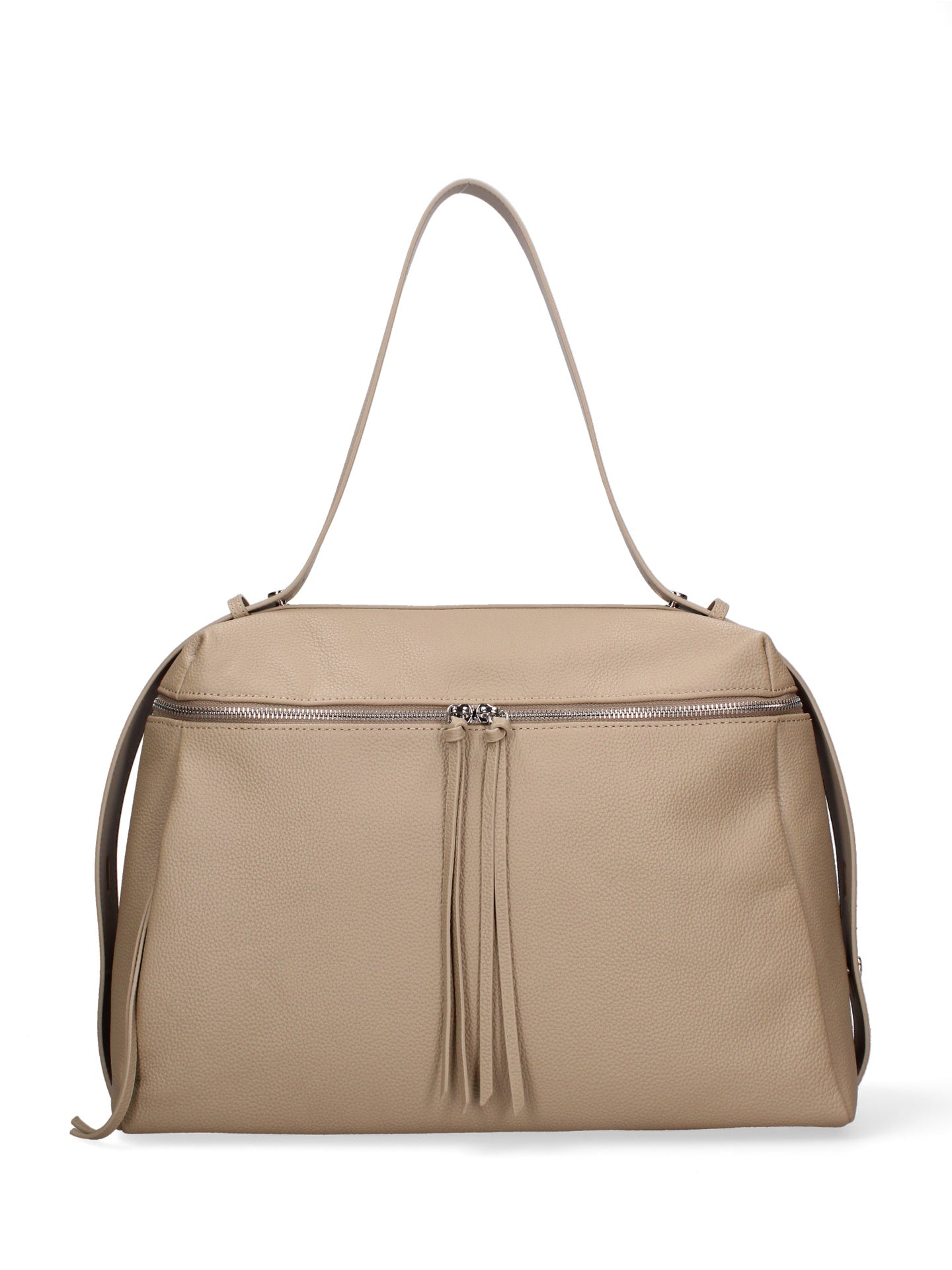 Borsa a Mano in Vera Pelle Cappuccino Chiara Ferretti