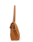 Borsa a Mano in Vera Pelle Cuoio Scuro