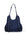 Borsa a Spalla in Vera Pelle Blu Jeans Chiara Ferretti