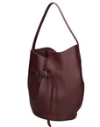 Borsa a Mano in Vera Pelle Bordeaux