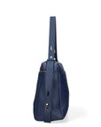 Borsa a Mano in Vera Pelle Blu Jeans