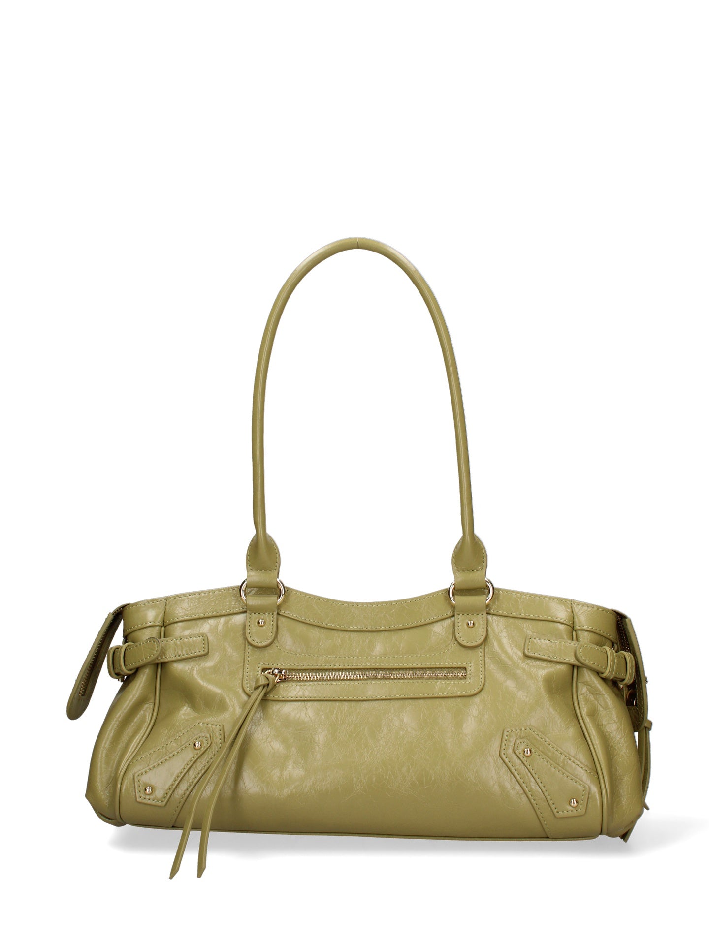 Borsa a Mano in Vera Pelle Verde Chiara Ferretti