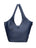 Borsa a Mano in Vera Pelle Blu Jeans Chiara Ferretti