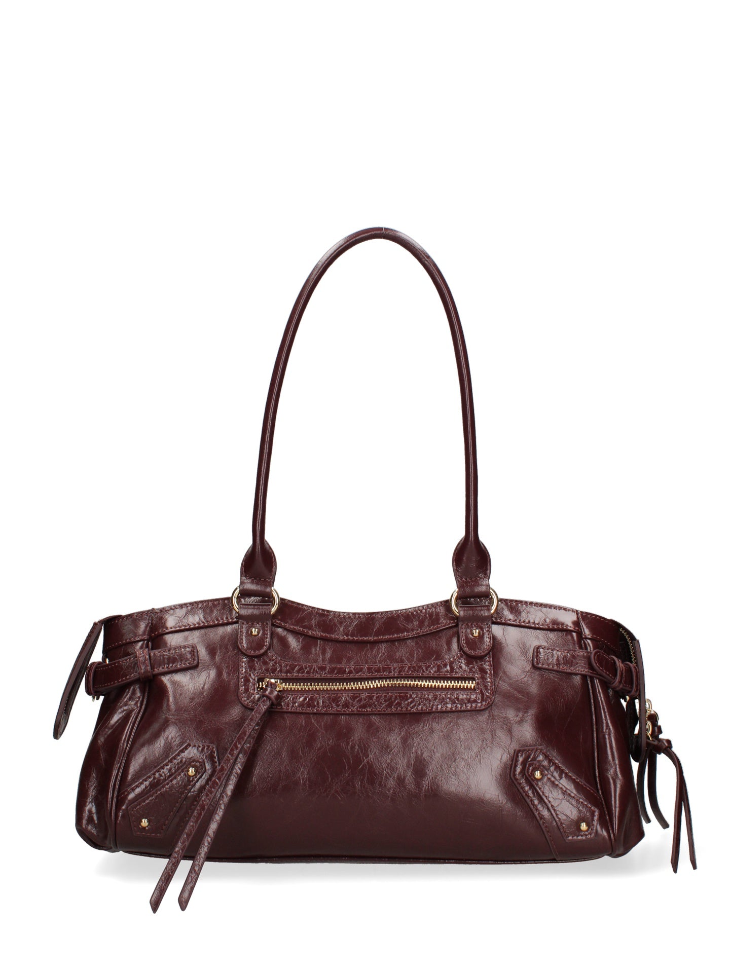 Borsa a Mano in Vera Pelle Bordeaux Chiara Ferretti