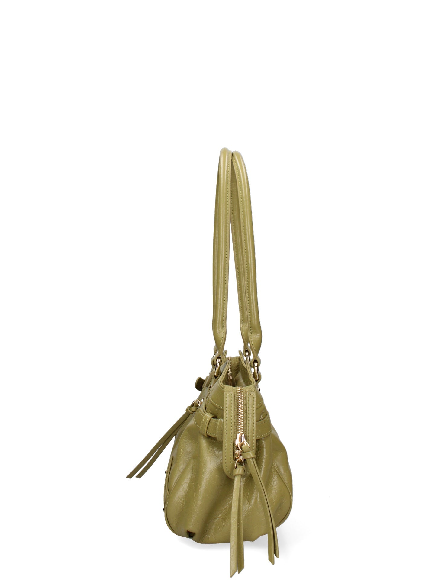 Borsa a Mano in Vera Pelle Verde