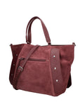 Borsa a Mano in Vera Pelle Bordeaux