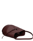 Borsa a Mano in Vera Pelle Bordeaux