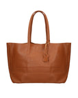 Borsa a Mano in 100% Cow Leather Cuoio Scuro Chiara Ferretti