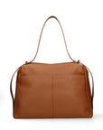 Borsa a Mano in Vera Pelle Cuoio Scuro