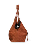 Borsa a Spalla in Vera Pelle Cuoio Scuro